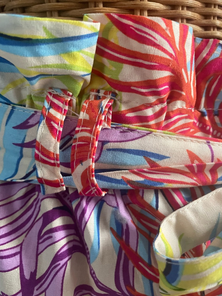 New Look Paper Bag Shorts Cotton Tropical Multi Colored Print Size Medium — image 4 of 8